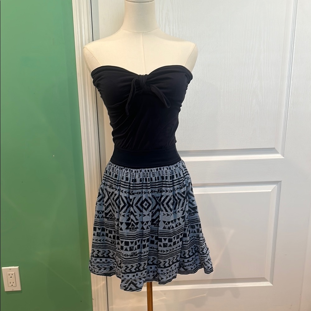 Ocean Drive Navy Blue Strapless Dress